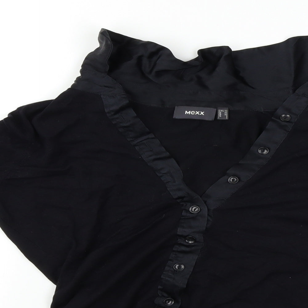 Mexx Womens Black   Cropped Blouse Size XS