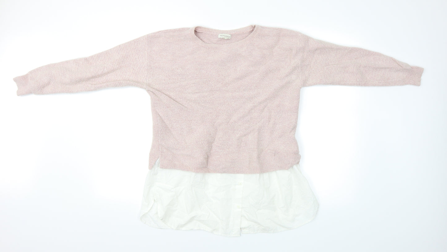 Monsoon Womens Pink   Pullover Jumper Size L
