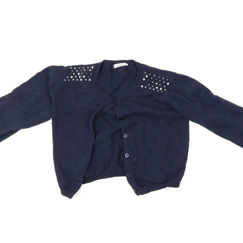 3 Pommes Womens Blue   Cardigan Jumper Size 16