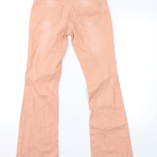Ole by Koton Womens Pink  Denim Flared Jeans Size 25 L29 in