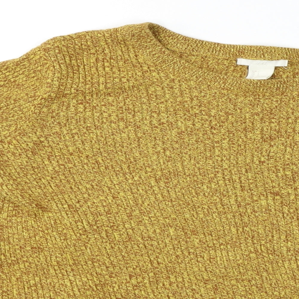 H&M Womens Yellow   Pullover Jumper Size L