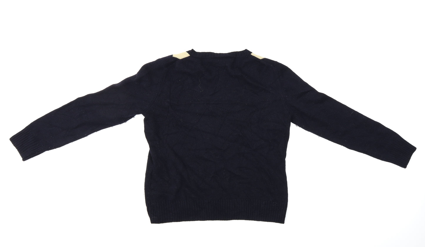 Basler Womens Black Geometric  Pullover Jumper Size 12