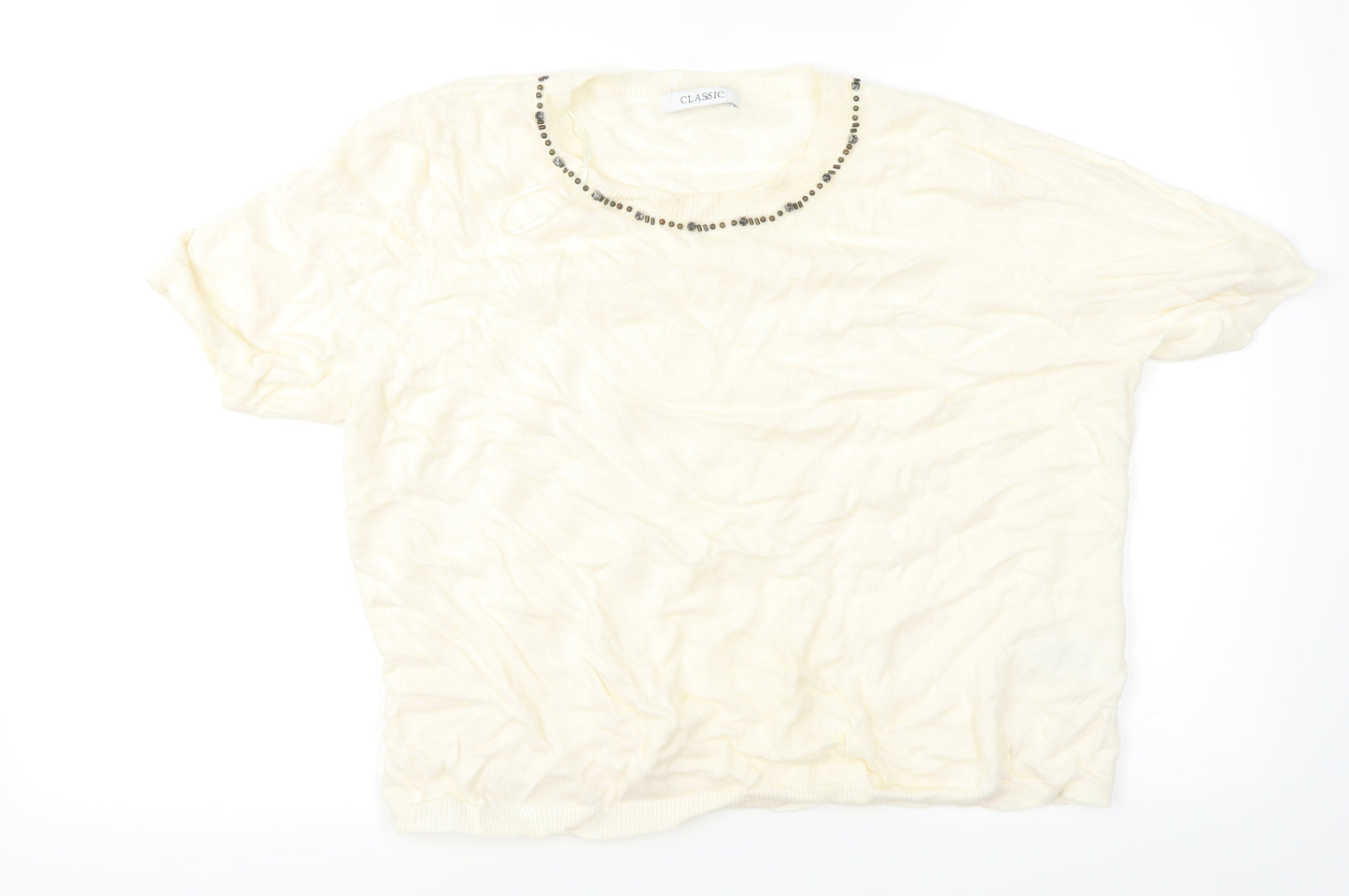 Classic Womens White   Basic T-Shirt Size 16
