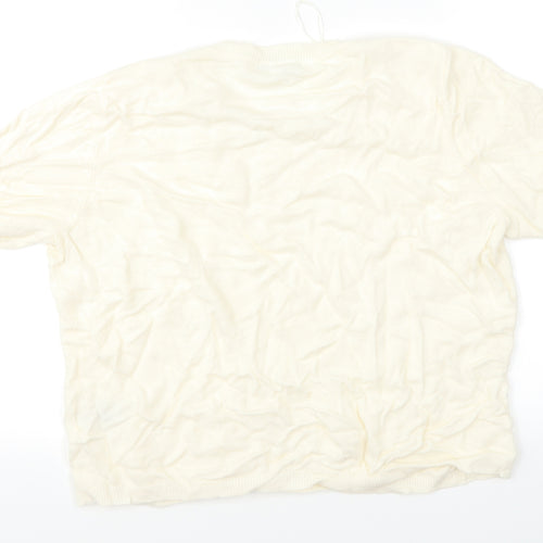 Classic Womens White   Basic T-Shirt Size 16