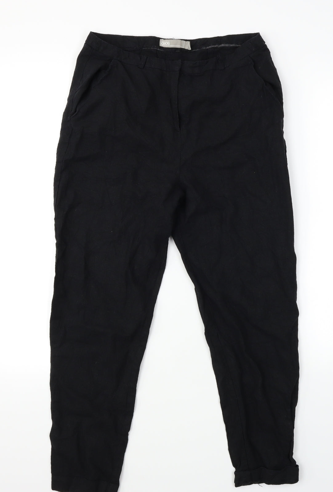ASOS Womens Black   Chino Trousers Size 10 L24 in