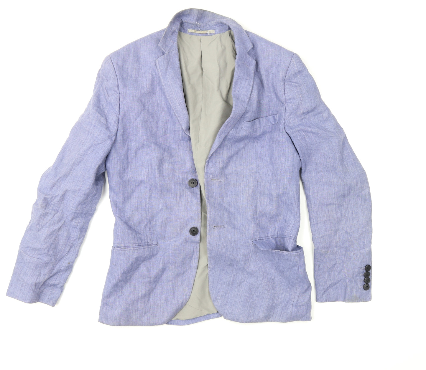 H&M Mens Blue   Jacket Blazer Size 44