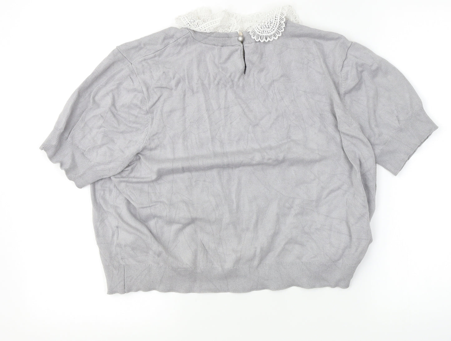 Divided Womens Grey   Cropped T-Shirt Size XL