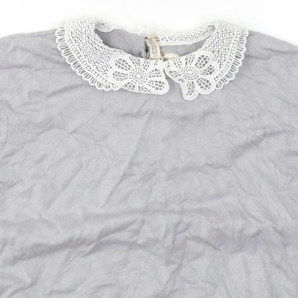 Divided Womens Grey   Cropped T-Shirt Size XL