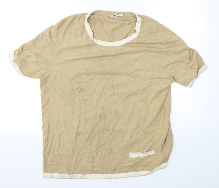 Gerry Weber Womens Beige Basic T-Shirt Size 18