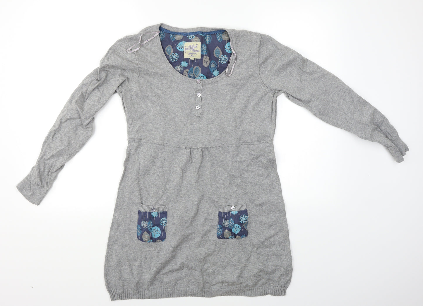 Faithful & True Womens Grey   Pullover Jumper Size 14