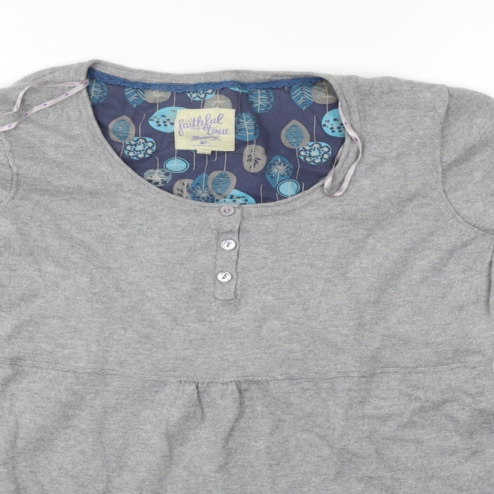 Faithful & True Womens Grey   Pullover Jumper Size 14