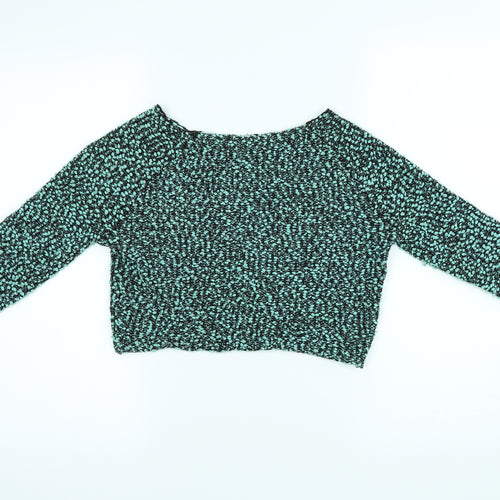 H&M Womens Green   Cropped Blouse Size S