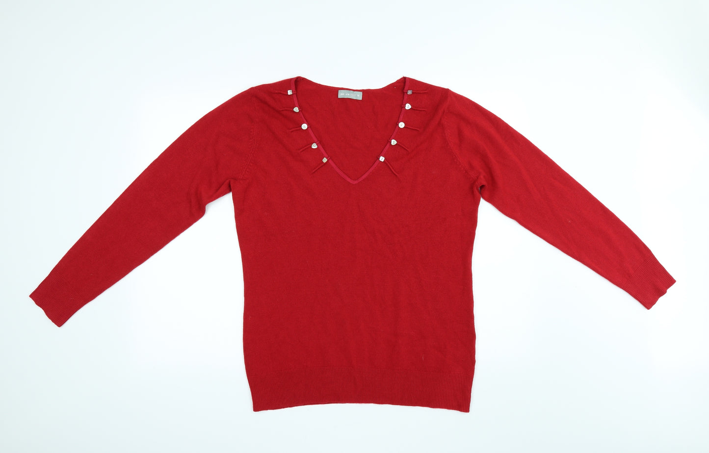 Per Una Womens Red   Cardigan Jumper Size 16