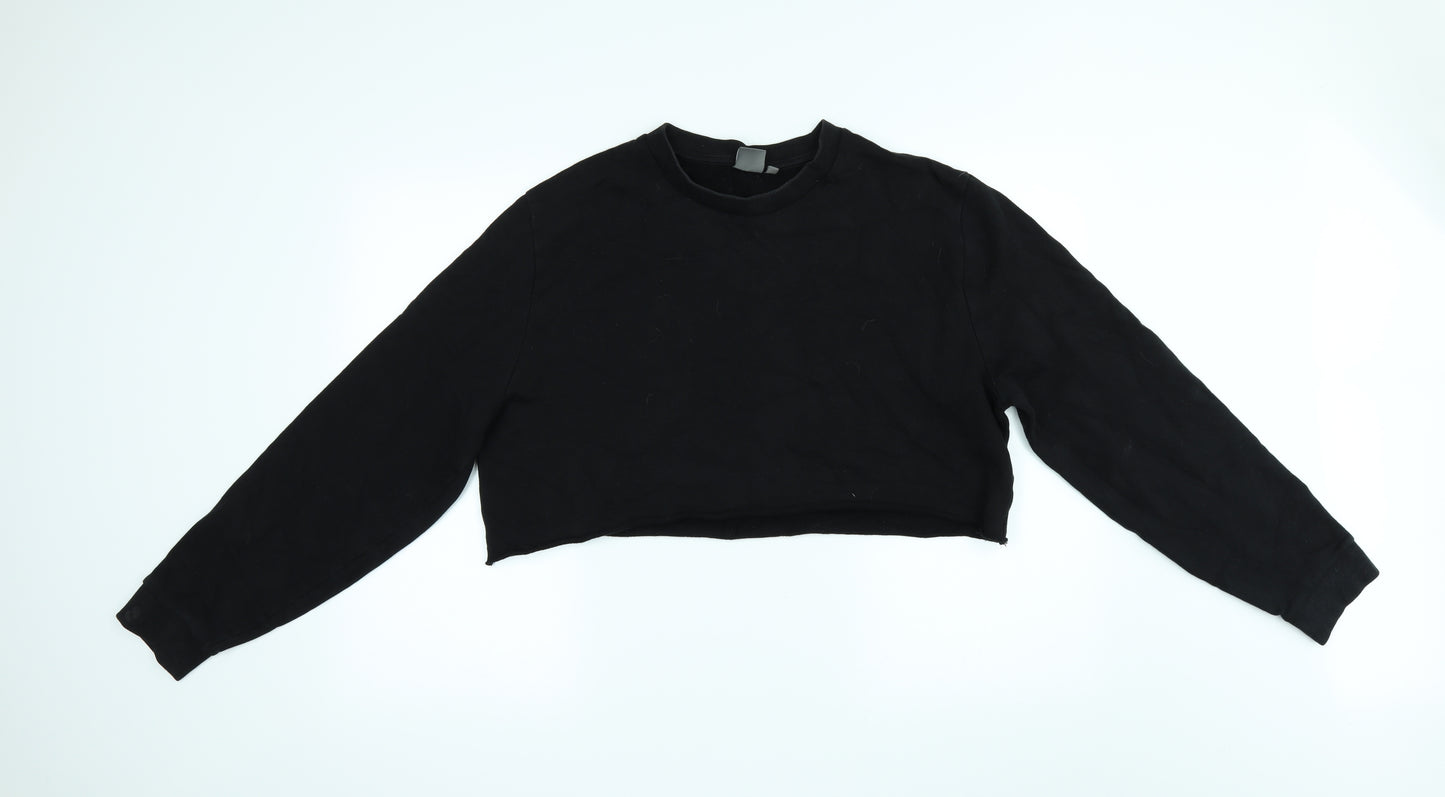 ASOS Womens Black   Cropped T-Shirt Size L