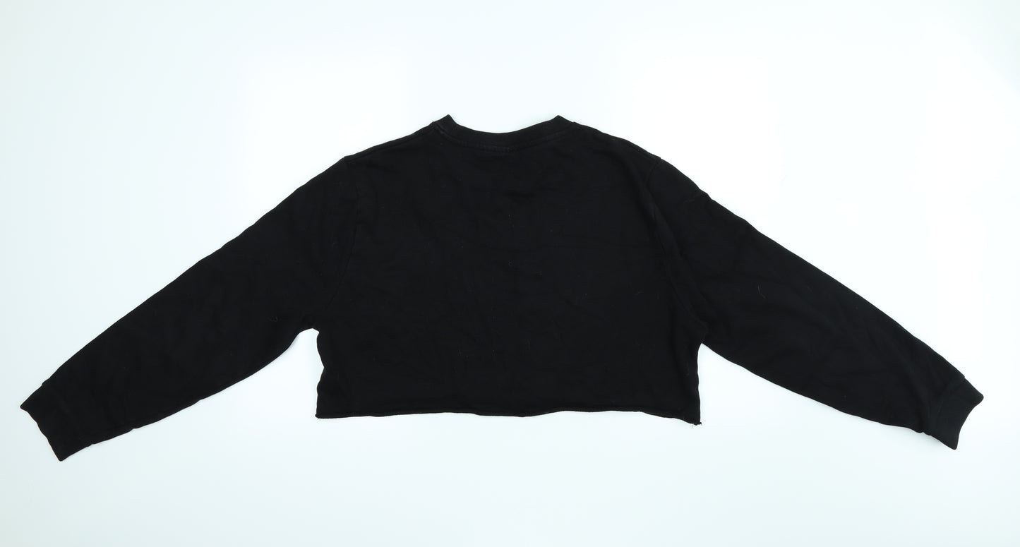 ASOS Womens Black   Cropped T-Shirt Size L