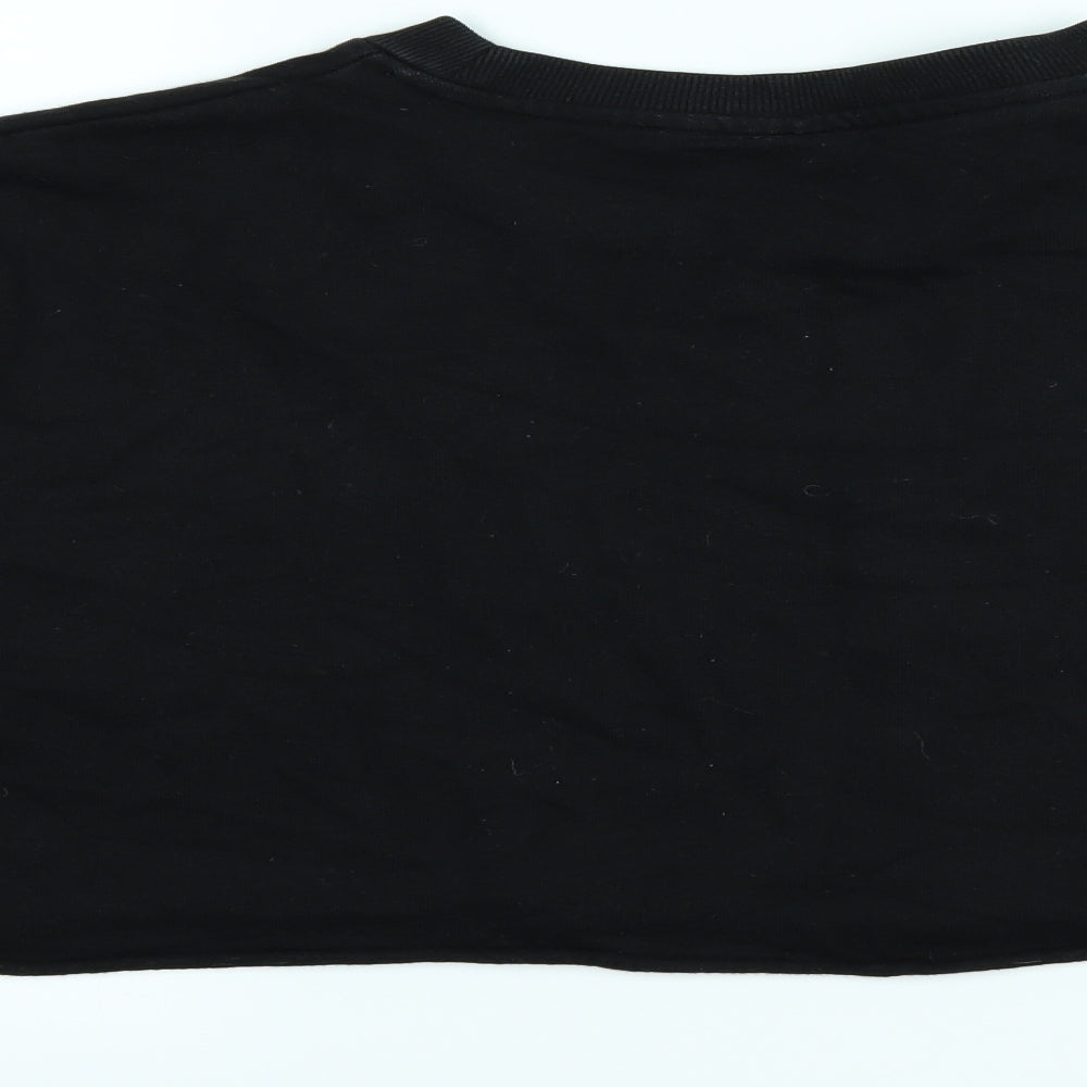 ASOS Womens Black   Cropped T-Shirt Size L