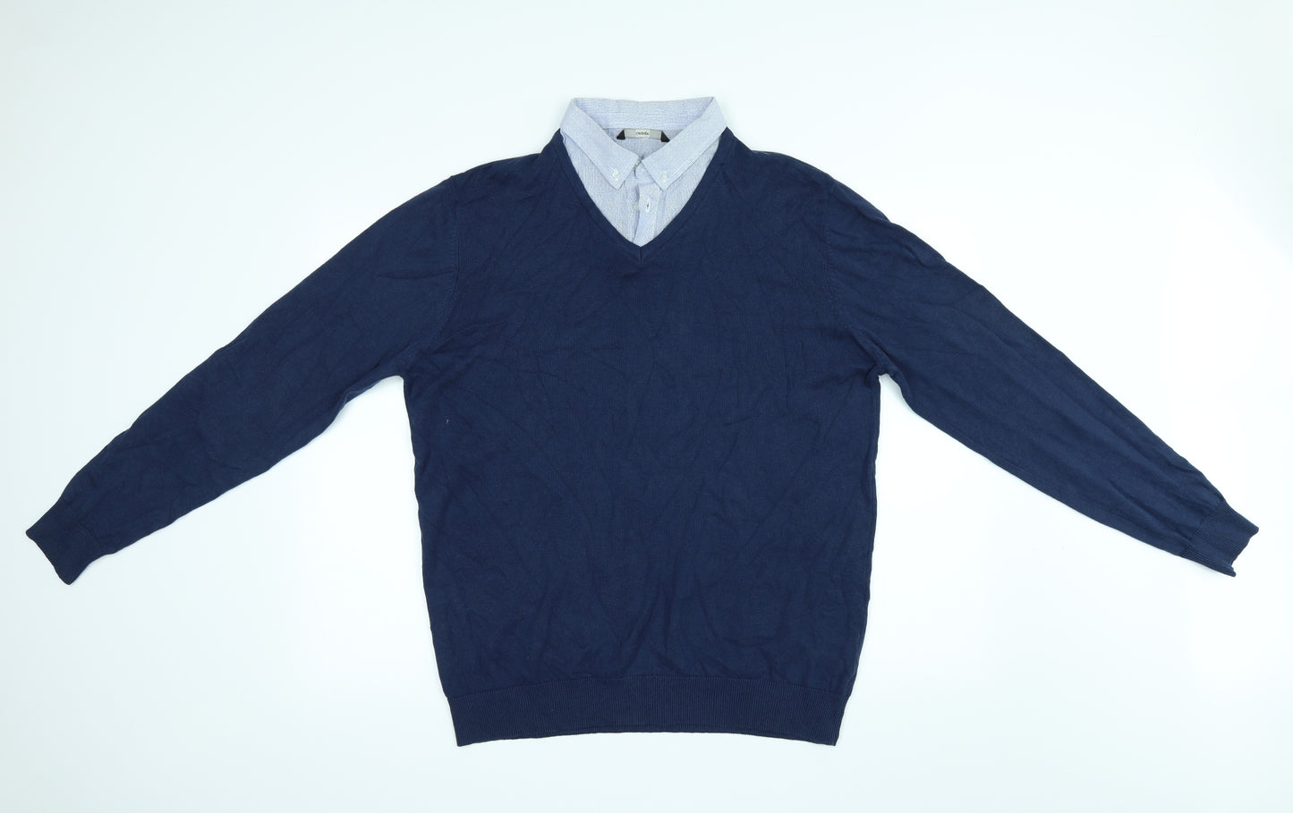 George Mens Blue   Cardigan Jumper Size L