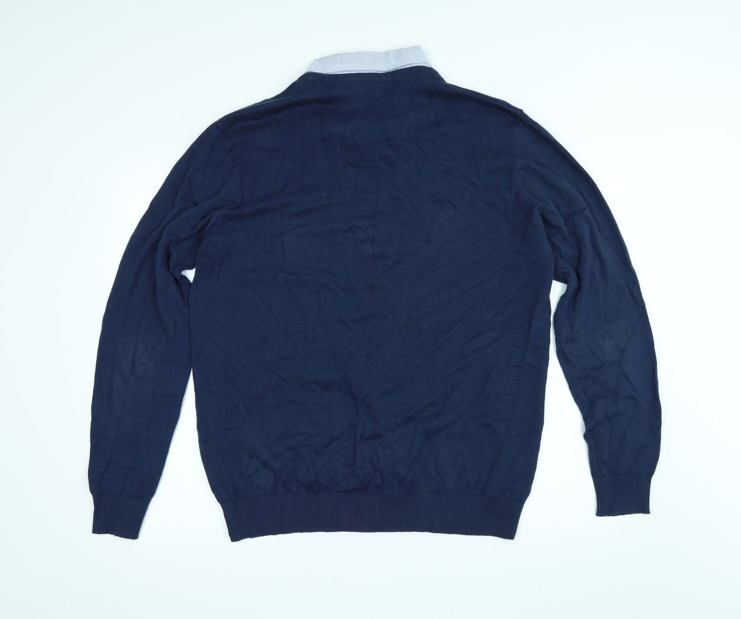 George Mens Blue   Cardigan Jumper Size L