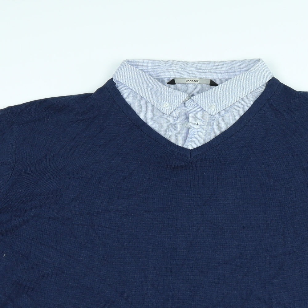 George Mens Blue   Cardigan Jumper Size L