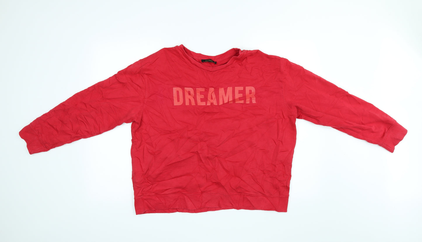Mo Woman Womens Red   Pullover Jumper Size L