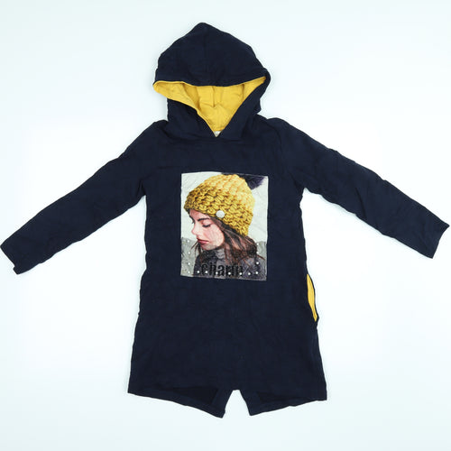 Barmy Girls Blue   Pullover Hoodie Size 8 Years