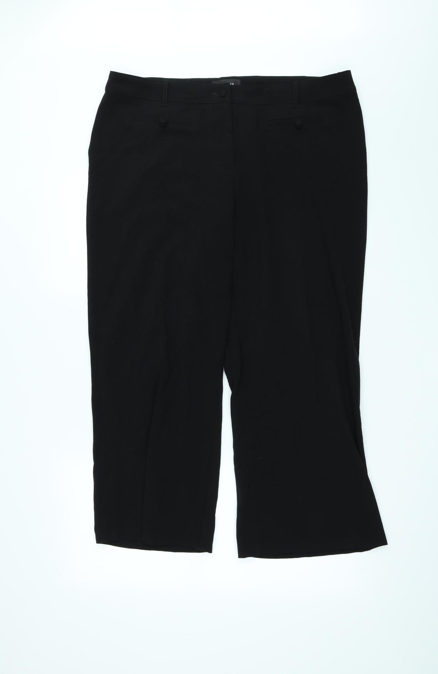 Papaya Womens Black   Trousers  Size 16 L29 in