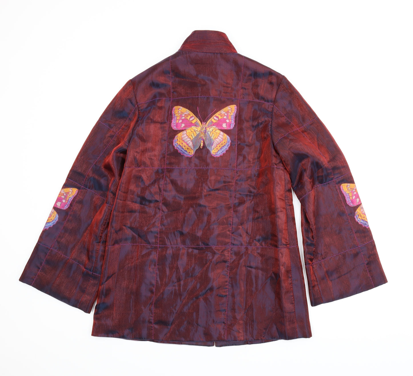 Musae D Womens Red Animal Print  Jacket  Size M