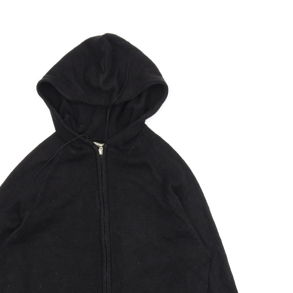 Knitwear Womens Black   Full Zip Hoodie Size 18