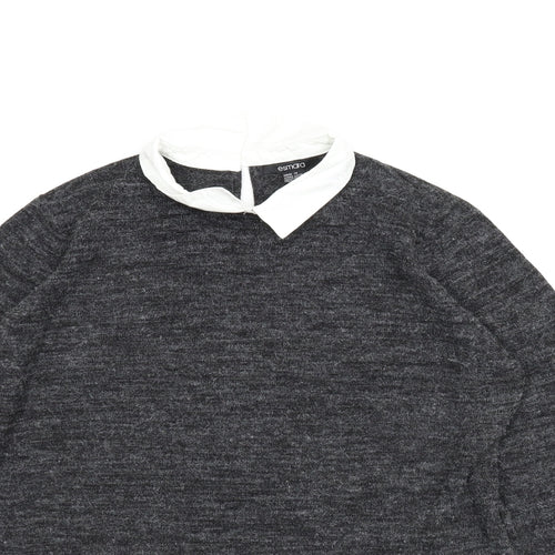 ESMARA Womens Grey   Basic Blouse Size M