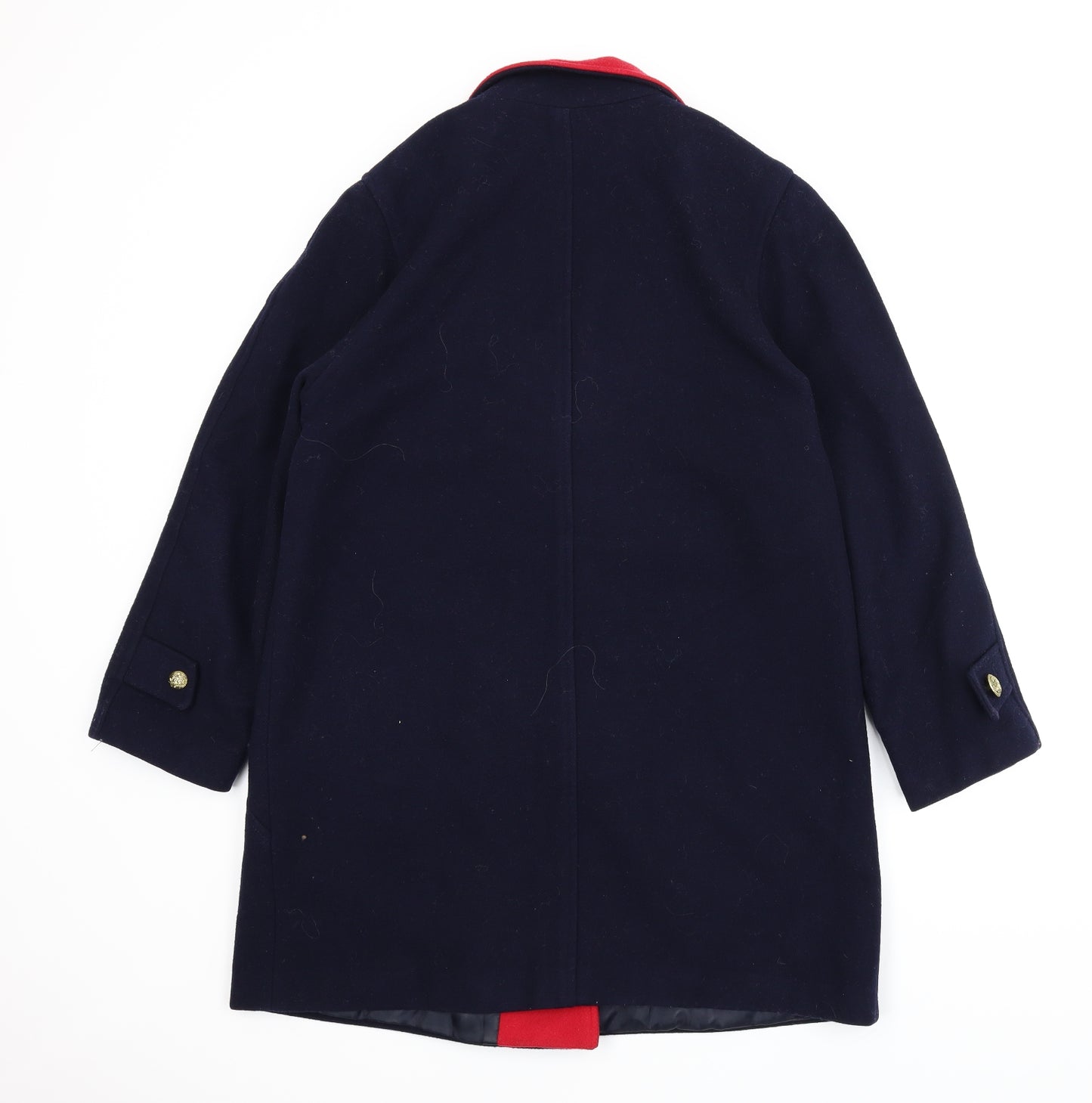 Woolmark Womens Blue   Overcoat Coat Size 14