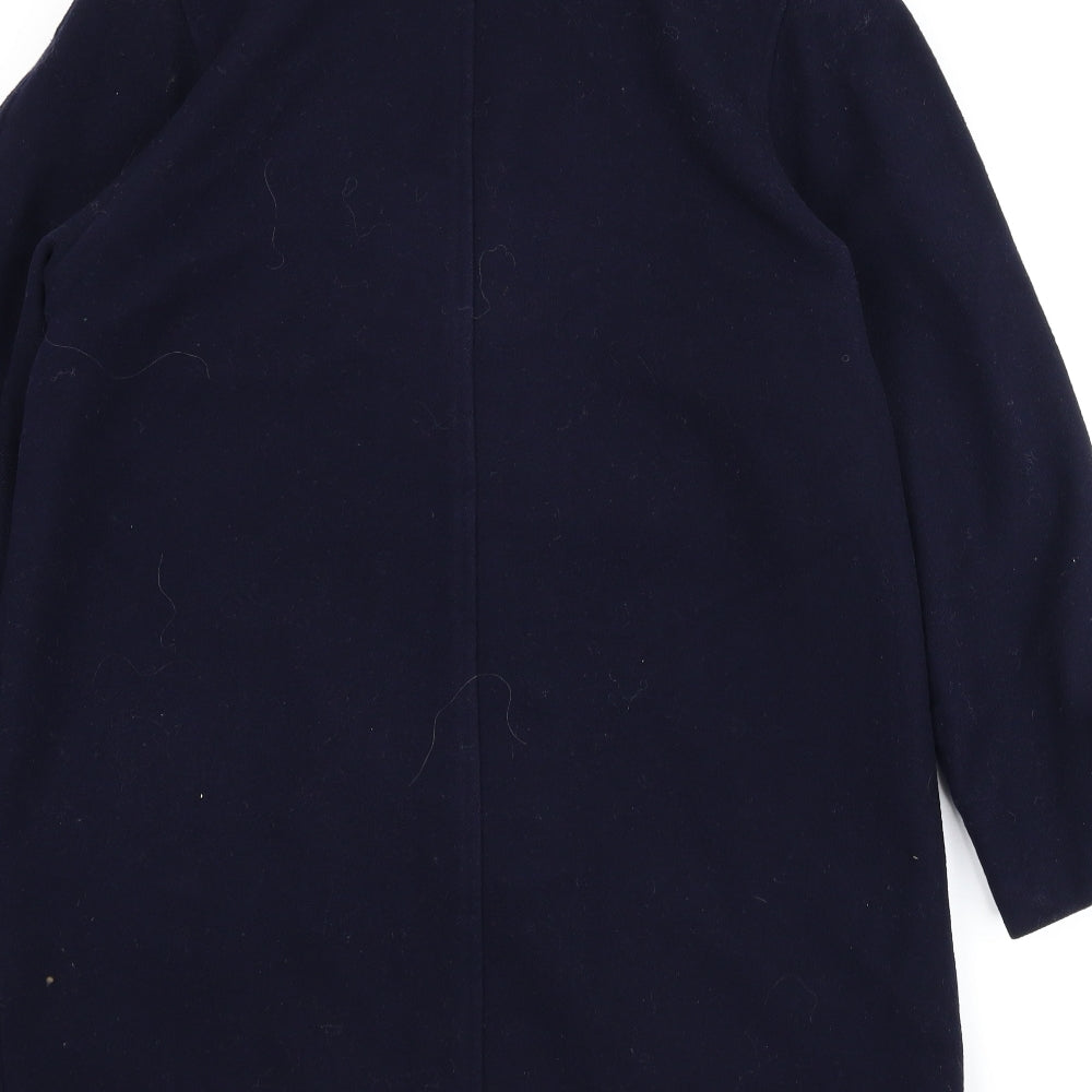 Woolmark Womens Blue   Overcoat Coat Size 14
