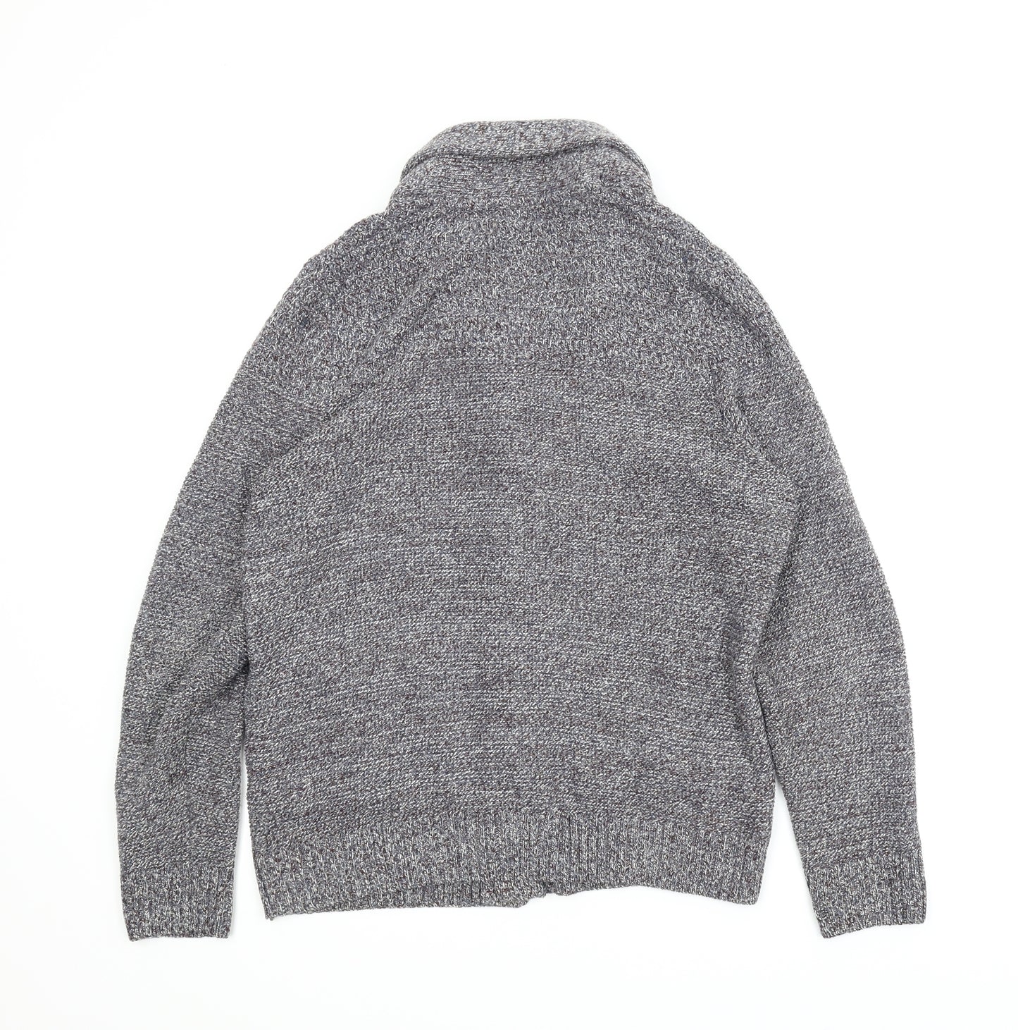 M&S Mens Grey   Cardigan Jumper Size L