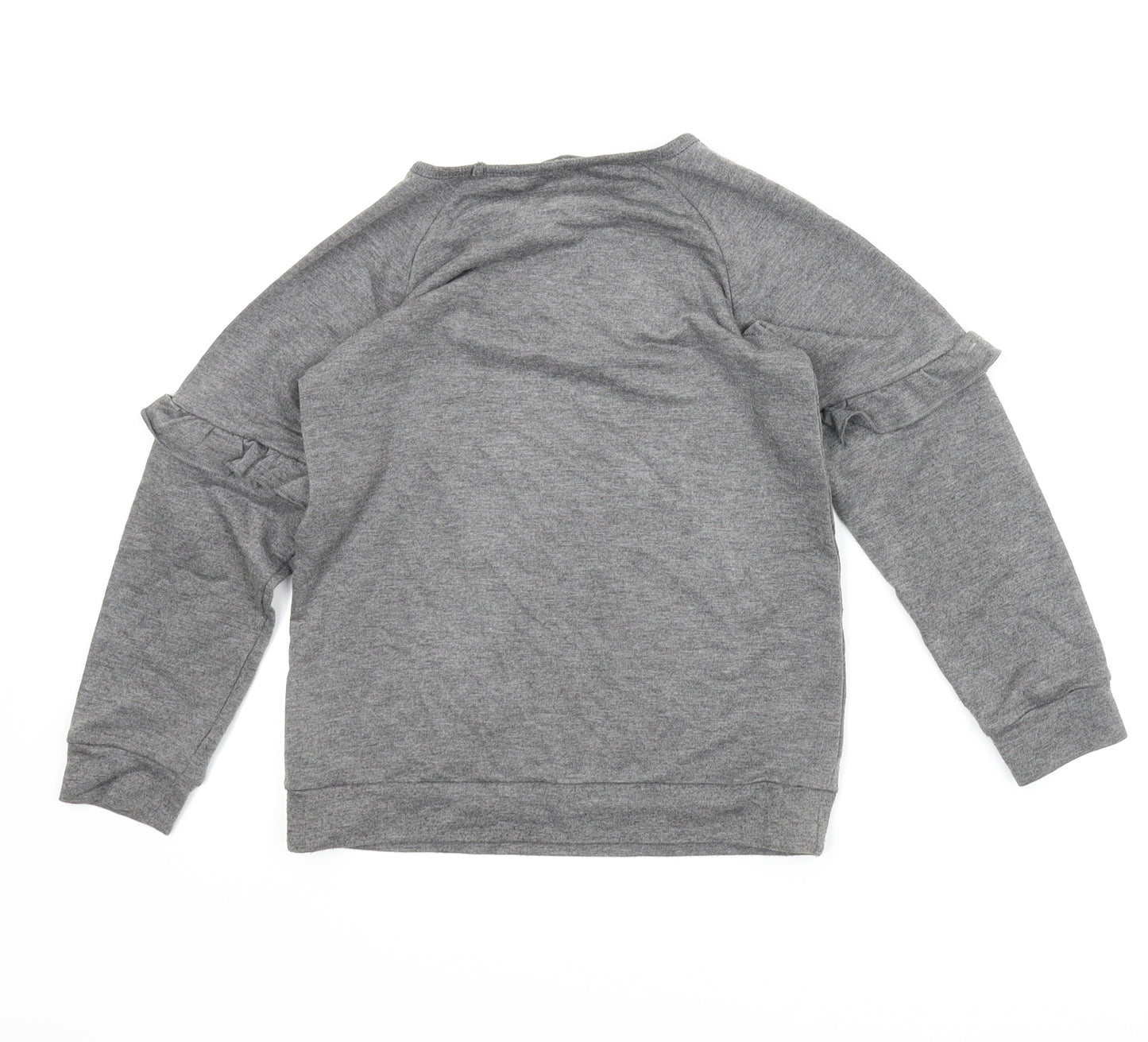 George Girls Grey Animal Print  Pullover Jumper Size 6-7 Years