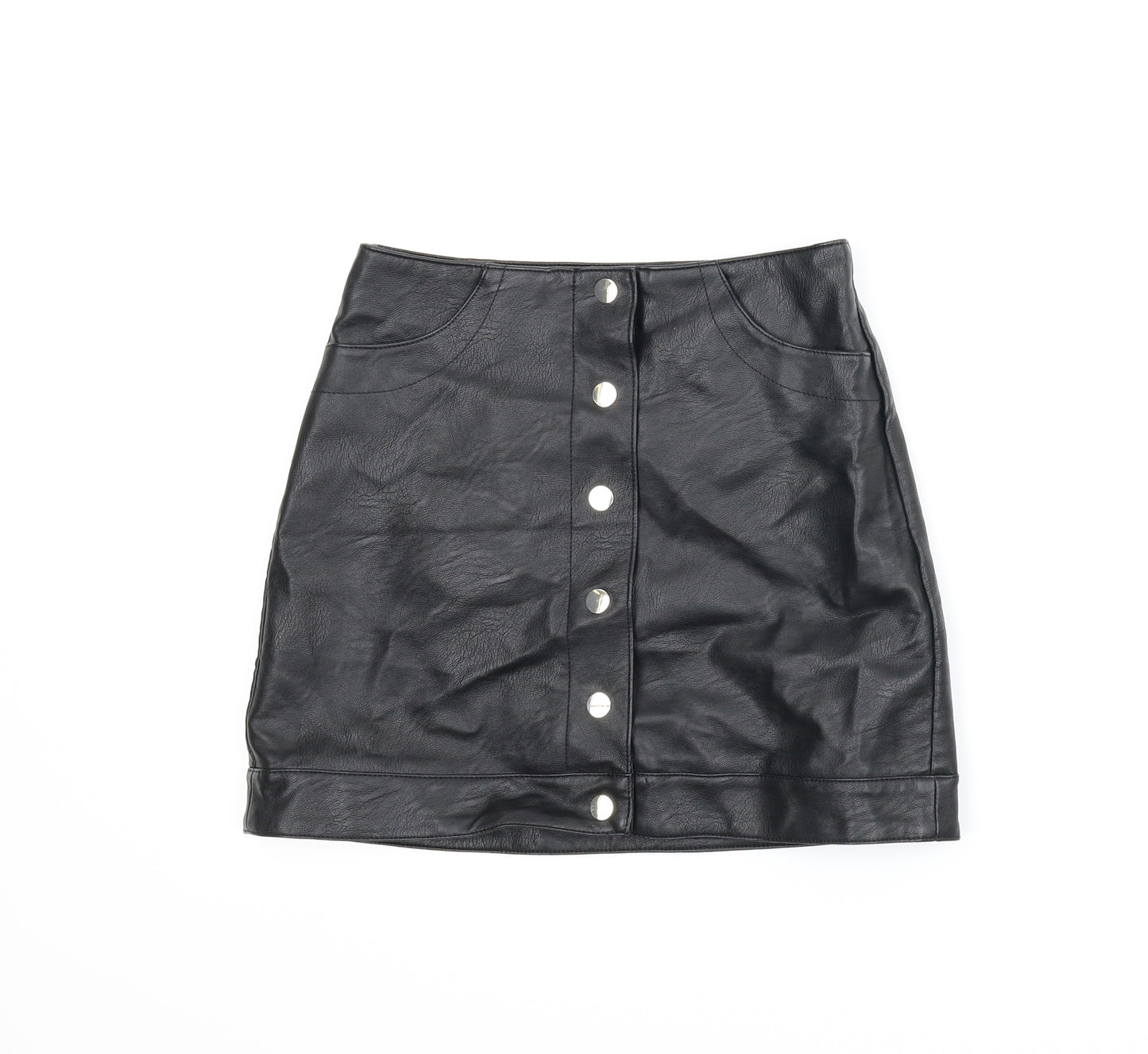 Topshop Womens Black   A-Line Skirt Size 4