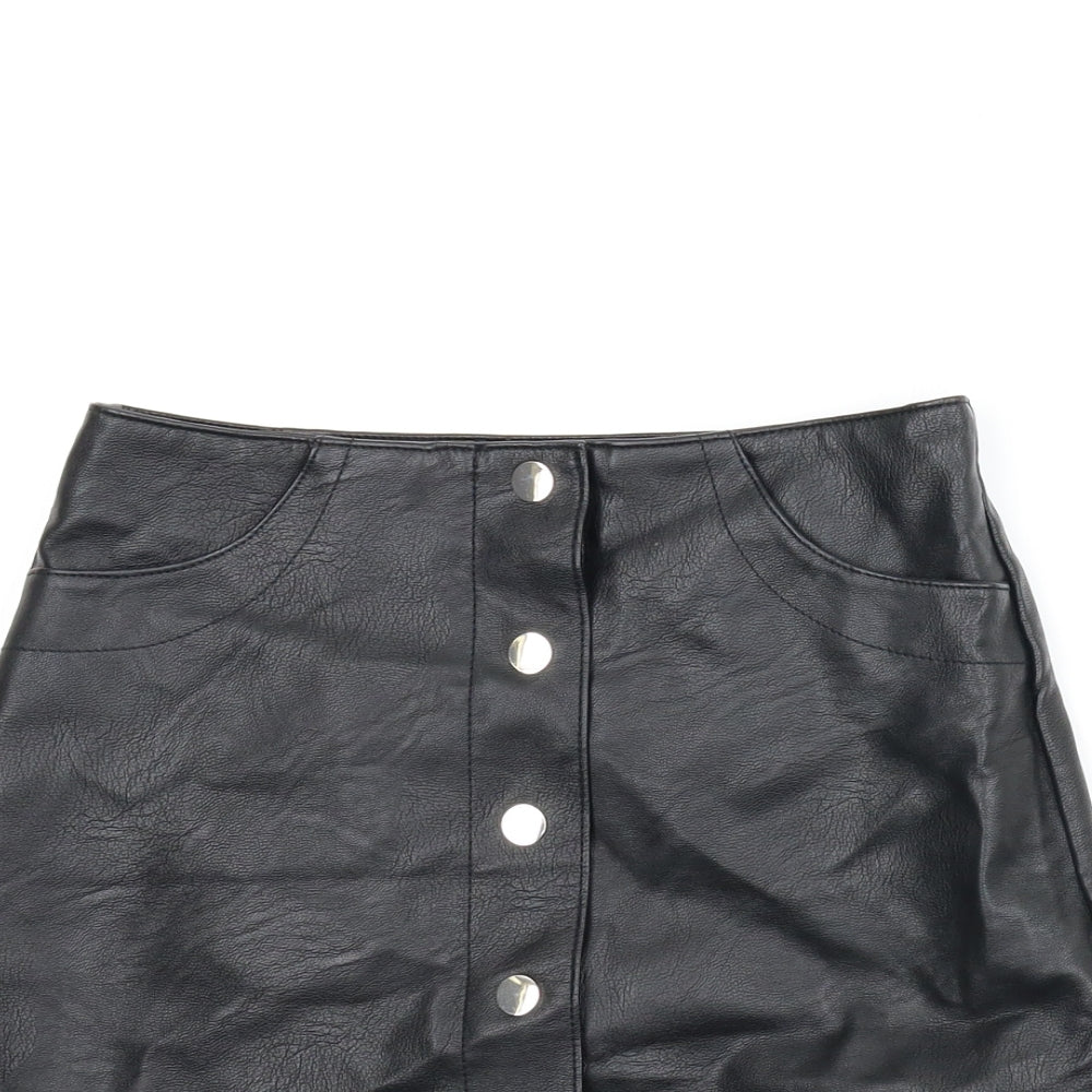 Topshop Womens Black   A-Line Skirt Size 4