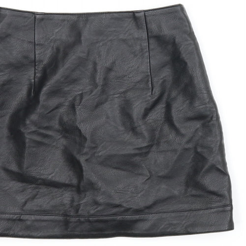 Topshop Womens Black   A-Line Skirt Size 4