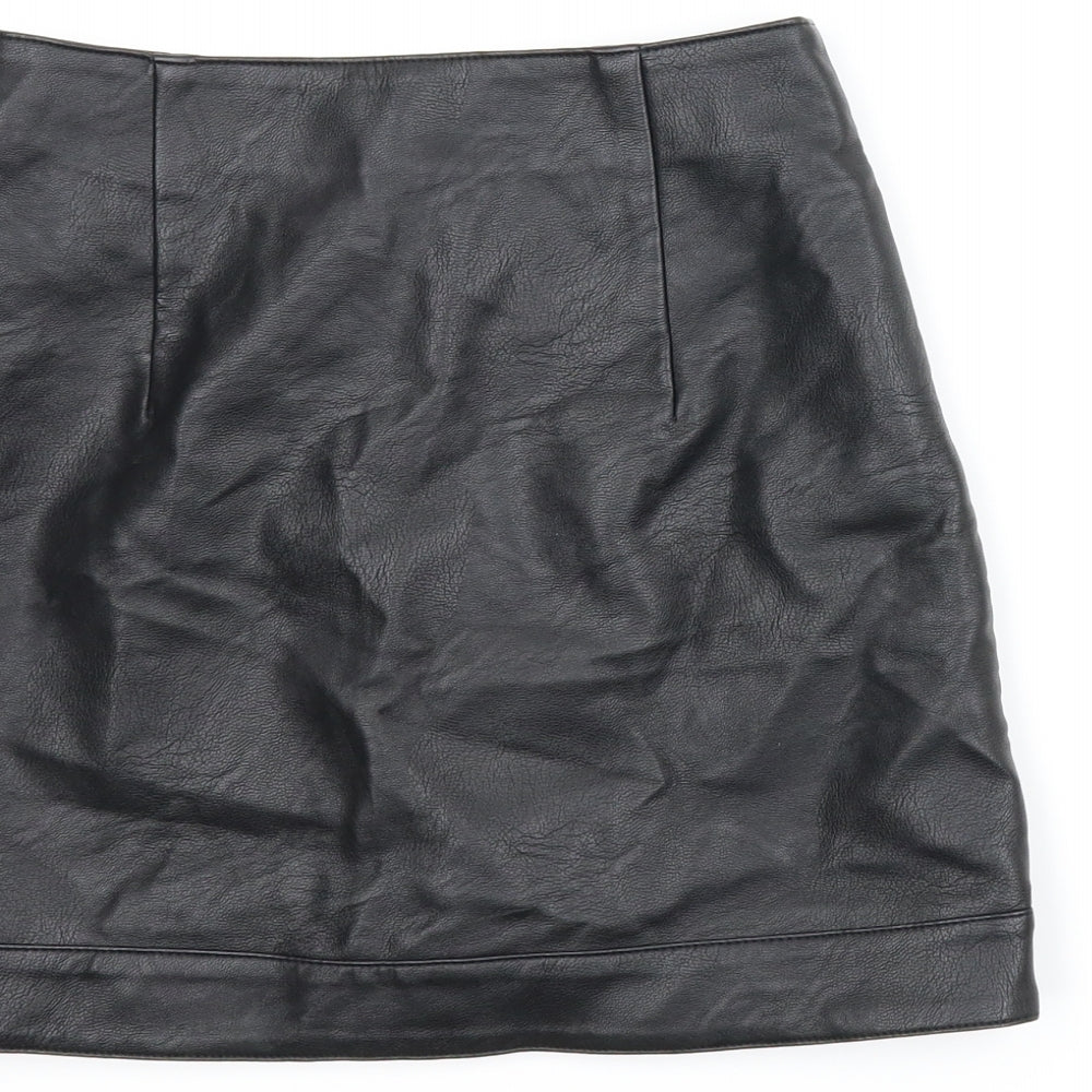 Topshop Womens Black   A-Line Skirt Size 4