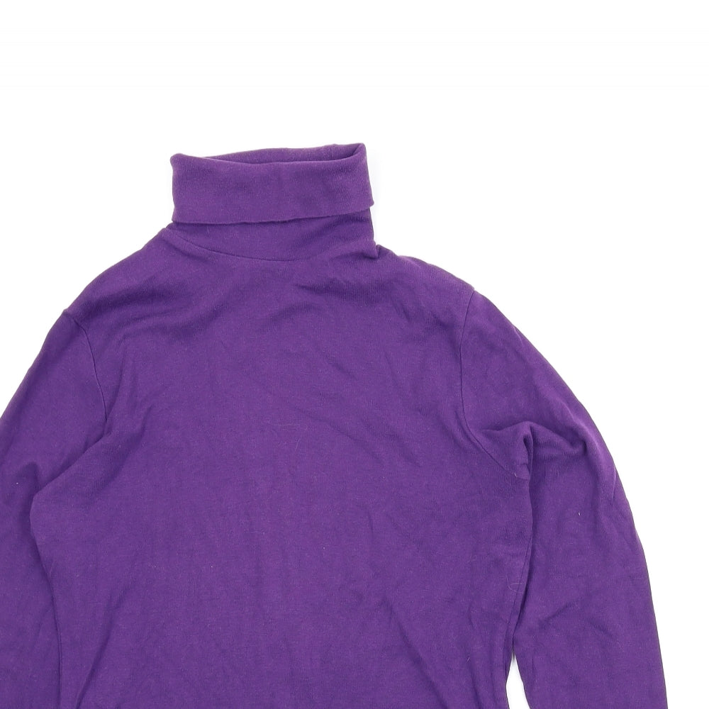 Text Womens Purple   Basic T-Shirt Size S