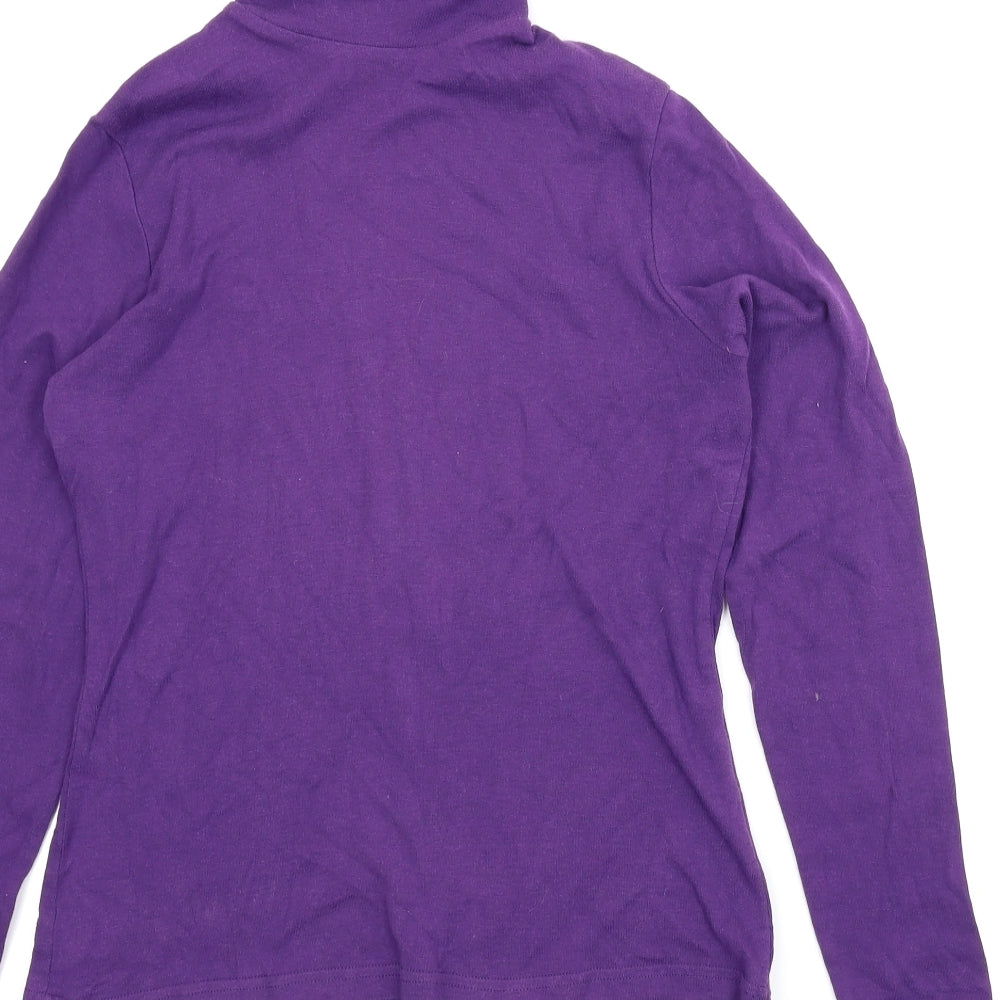Text Womens Purple   Basic T-Shirt Size S