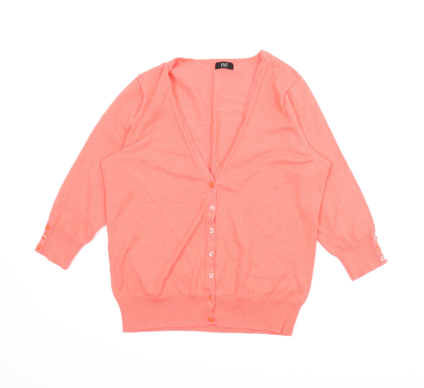 F&F Womens Pink   Cardigan Jumper Size 16
