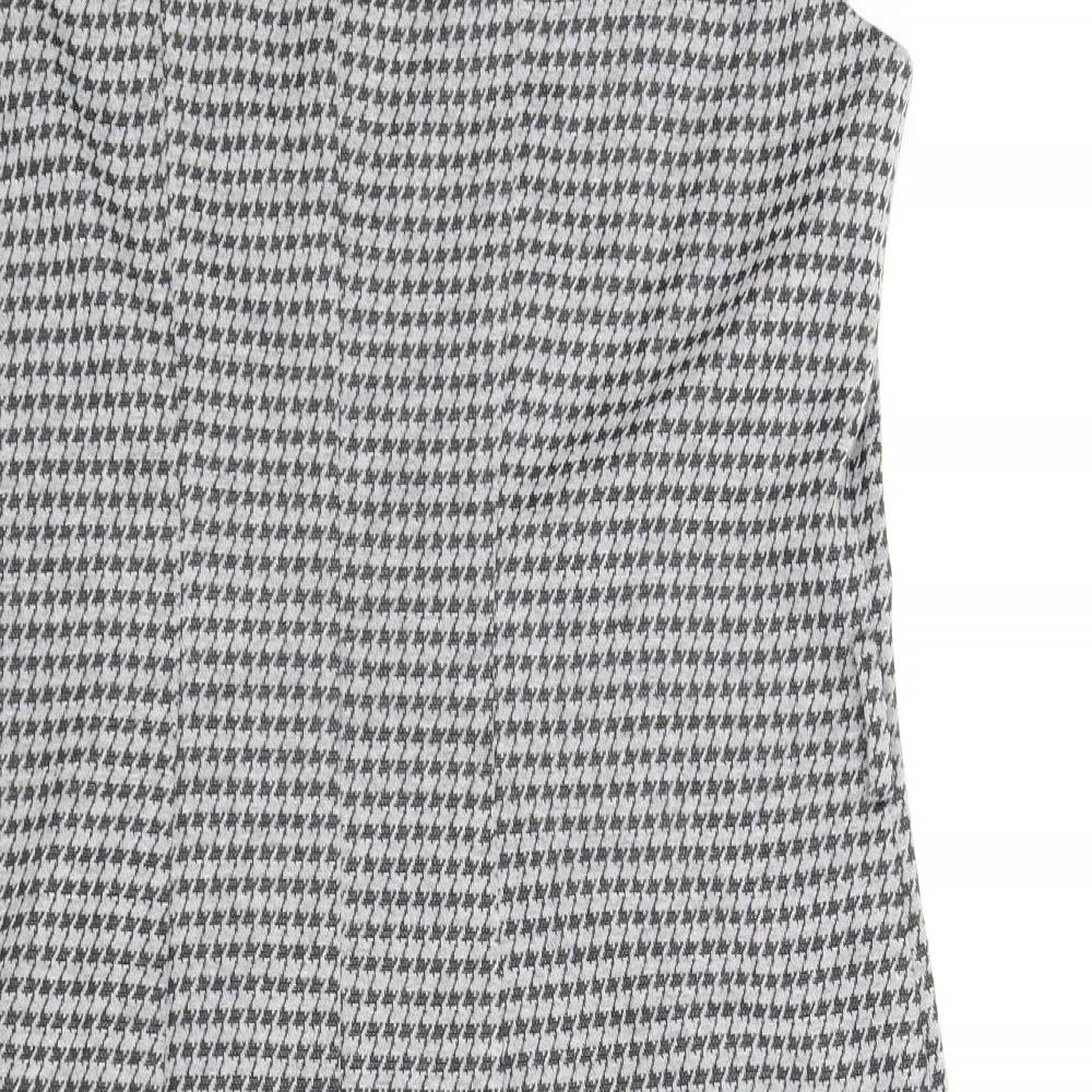 Classics Womens Grey Houndstooth  Sheath  Size 18