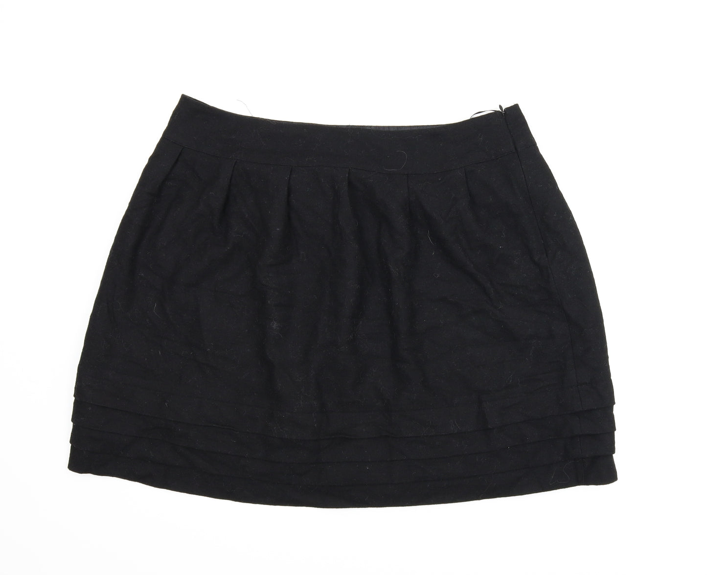 M&S Womens Black   A-Line Skirt Size 16