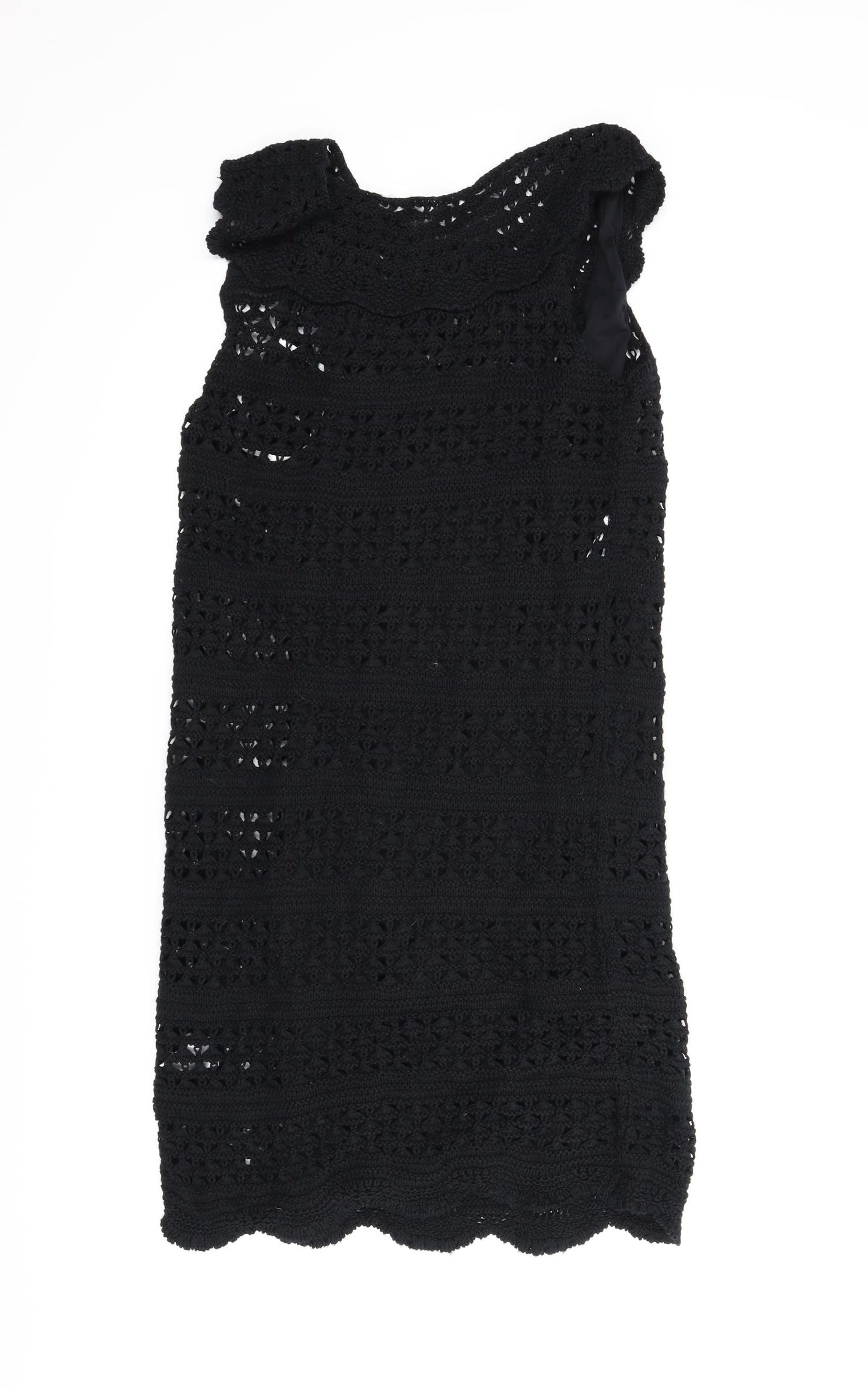 Mix Womens Black   Jumper Dress  Size M  - Open knit
