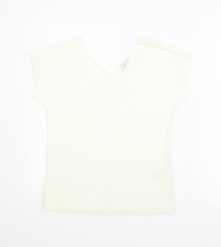 Per Una Womens White   Vest Jumper Size 10
