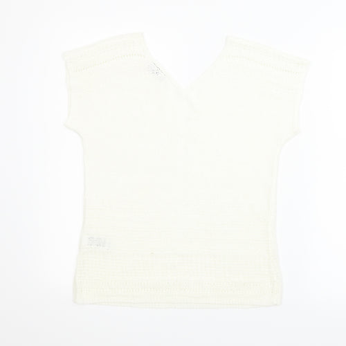 Per Una Womens White   Vest Jumper Size 10
