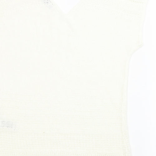 Per Una Womens White   Vest Jumper Size 10