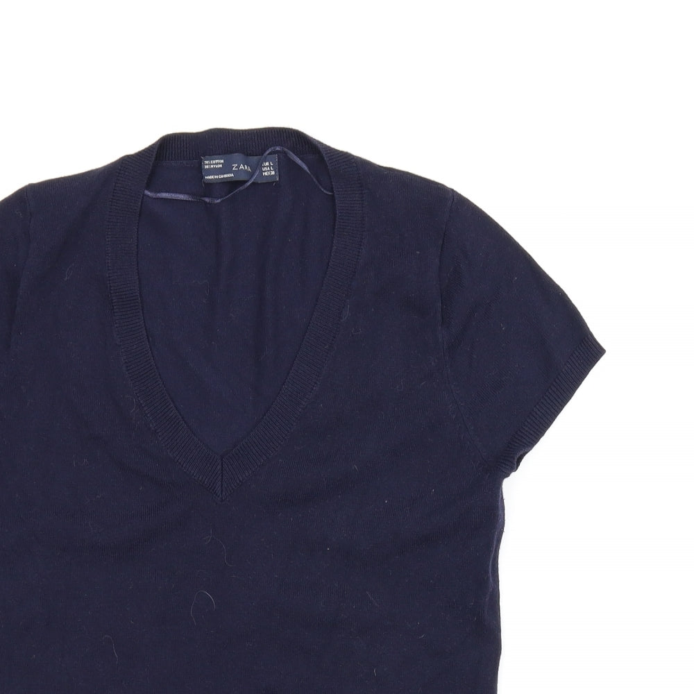 Zara Womens Blue   Vest Jumper Size L