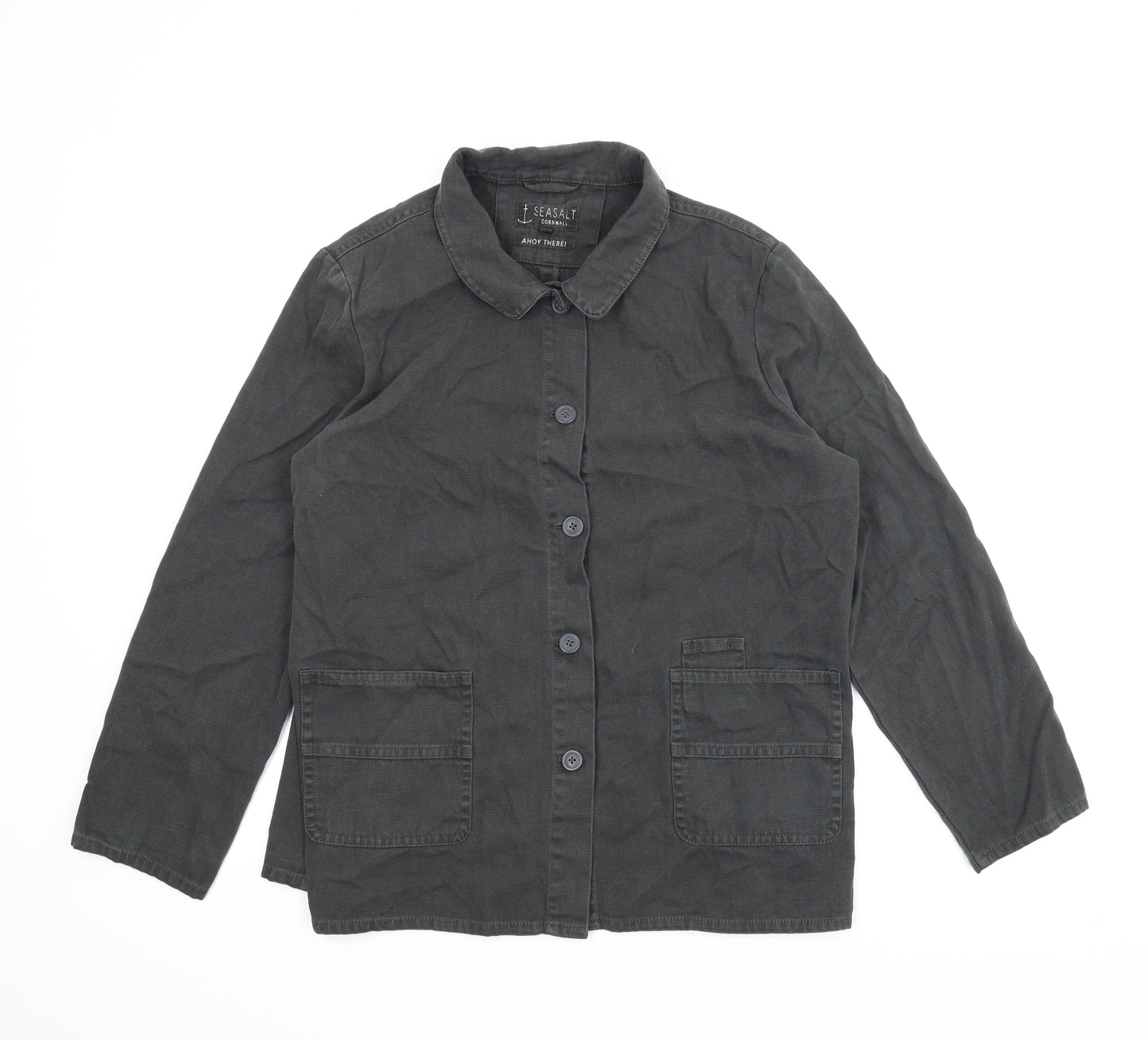 Seasalt Womens Grey   Basic Button-Up Size 16