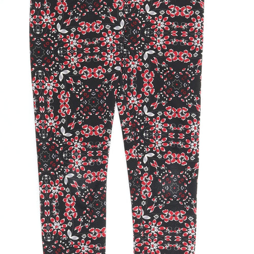 Bethany Mota Womens Black Floral  Carrot Leggings Size XS L28 in