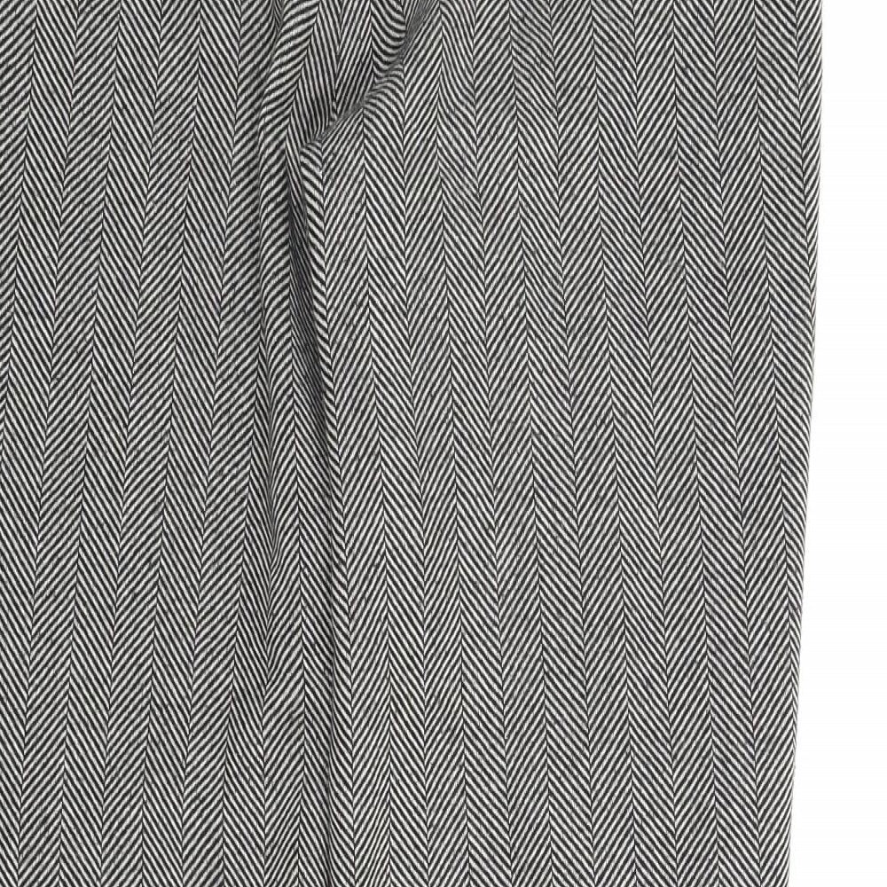 Papaya Womens Grey Striped  Trousers  Size 14 L30 in